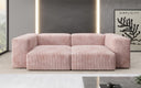 Designer 2-seater Snug sofa in corduroy