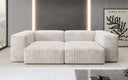 Designer 2-seater Snug sofa in corduroy
