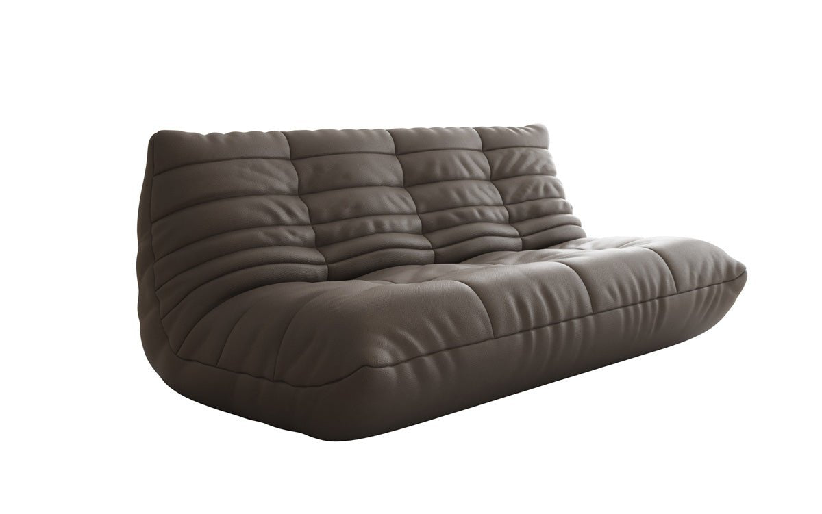 Designer 3 Sitzer Sofa Calmo in Echtleder