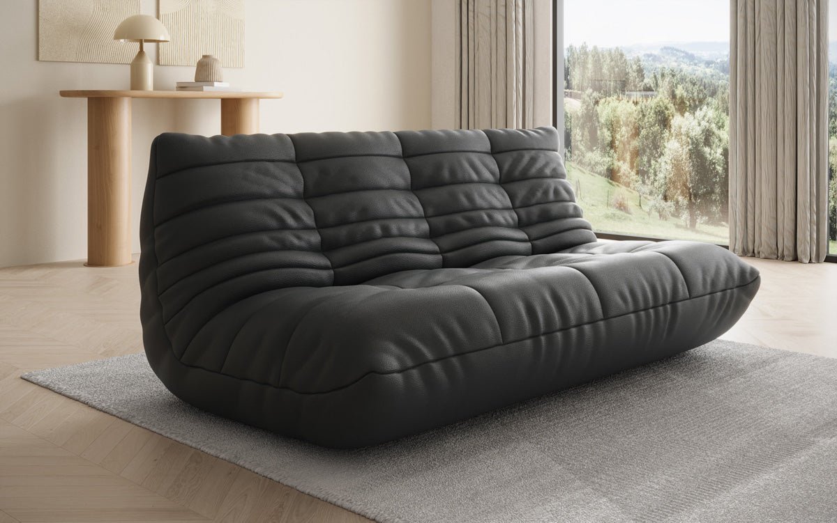 Designer 3 Sitzer Sofa Calmo in Echtleder