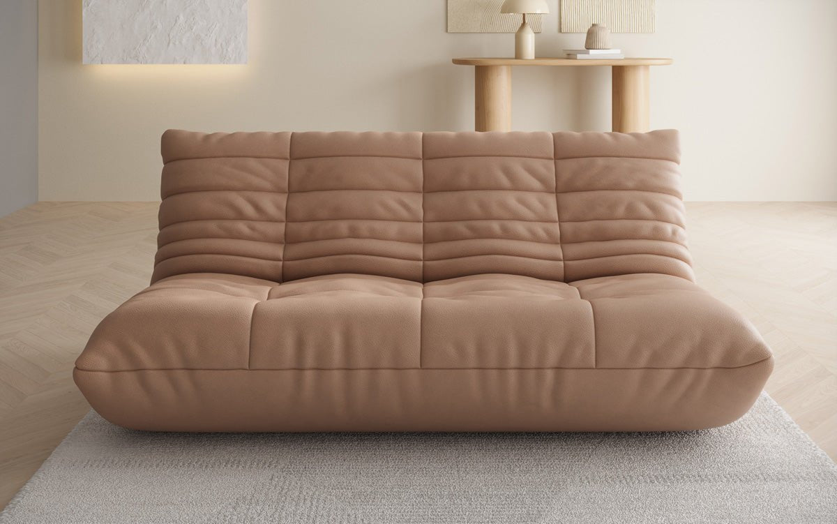 Designer 3 Sitzer Sofa Calmo in Echtleder