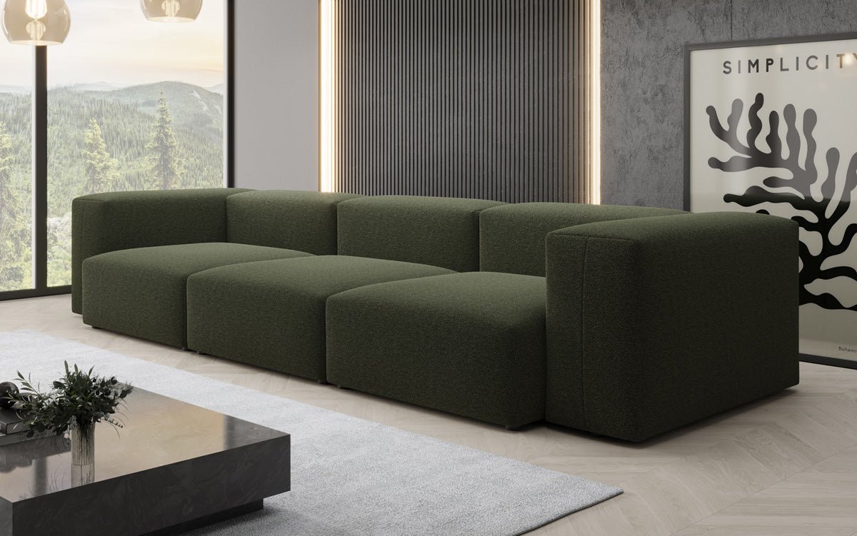 Designer 3-Seater Sofa Snug in Bouclé