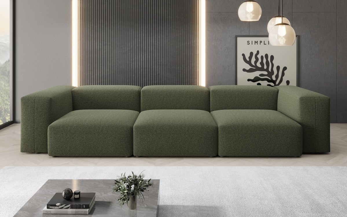 Designer 3-Seater Sofa Snug in Bouclé