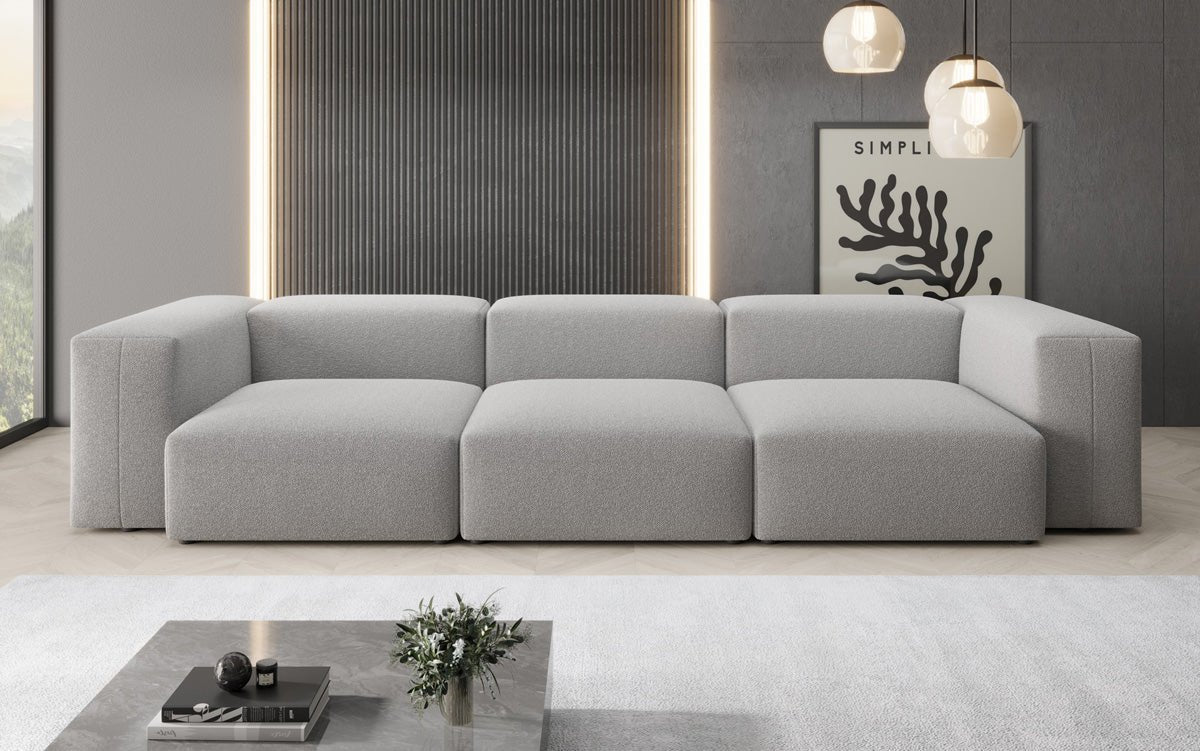 Designer 3-Seater Sofa Snug in Bouclé