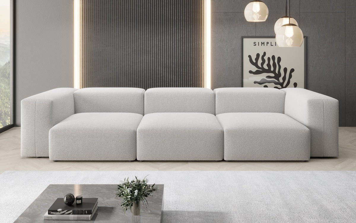 Designer 3-Seater Sofa Snug in Bouclé