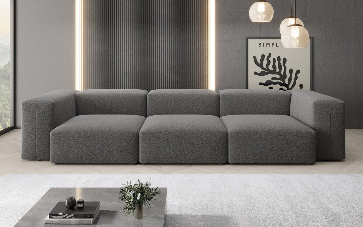 Designer 3-Seater Sofa Snug in Bouclé