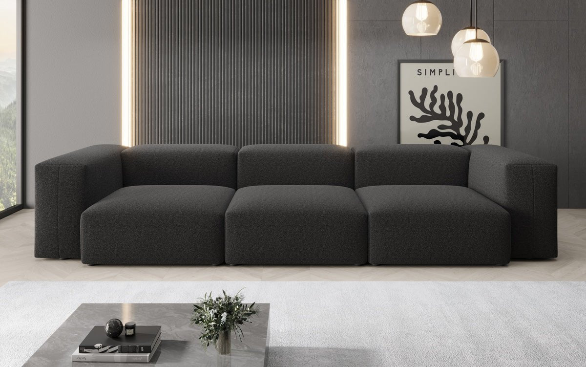 Designer 3-Seater Sofa Snug in Bouclé
