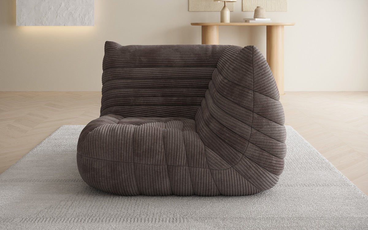 Designer Eckmodul Sofa Armchair Calmo in Corduroy