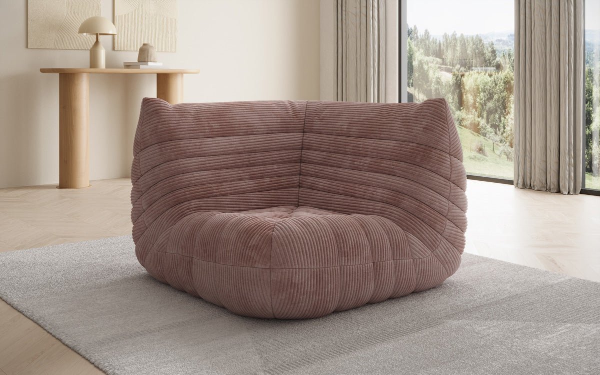Designer Eckmodul Sofa Armchair Calmo in Corduroy