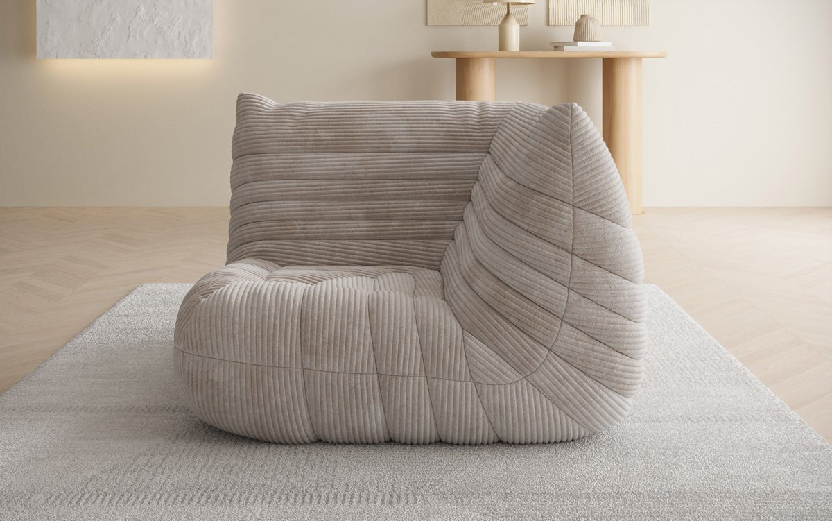 Designer Eckmodul Sofa Armchair Calmo in Corduroy