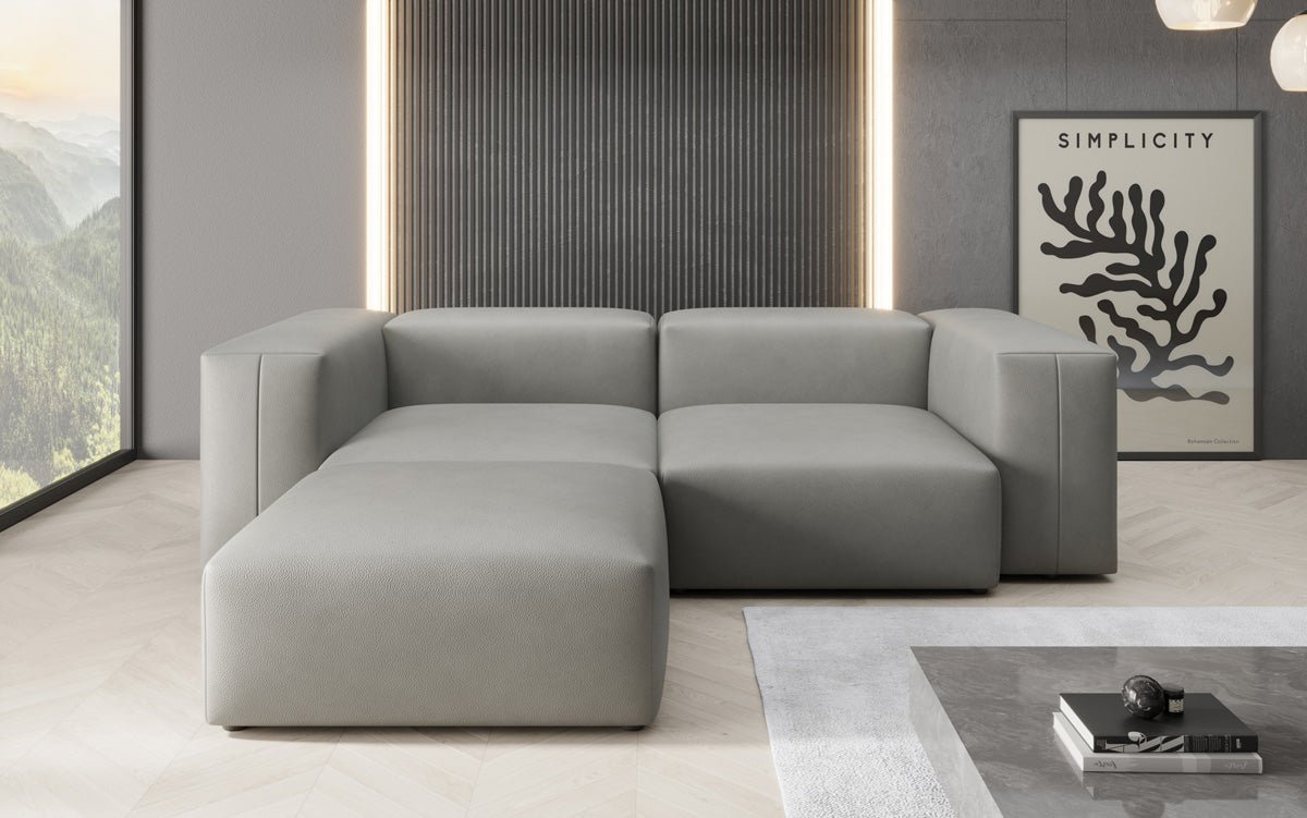 Designer L Sofa Snug Mini in Genuine Leather