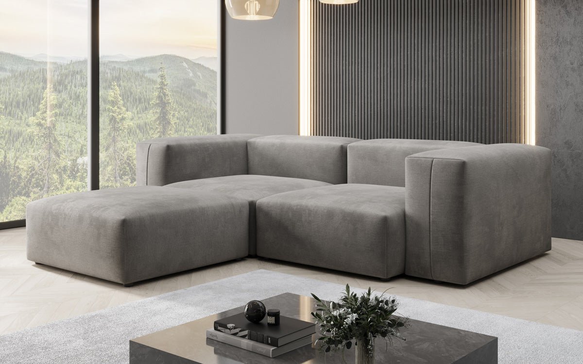 Designer L Sofa Snug Mini in Velvet
