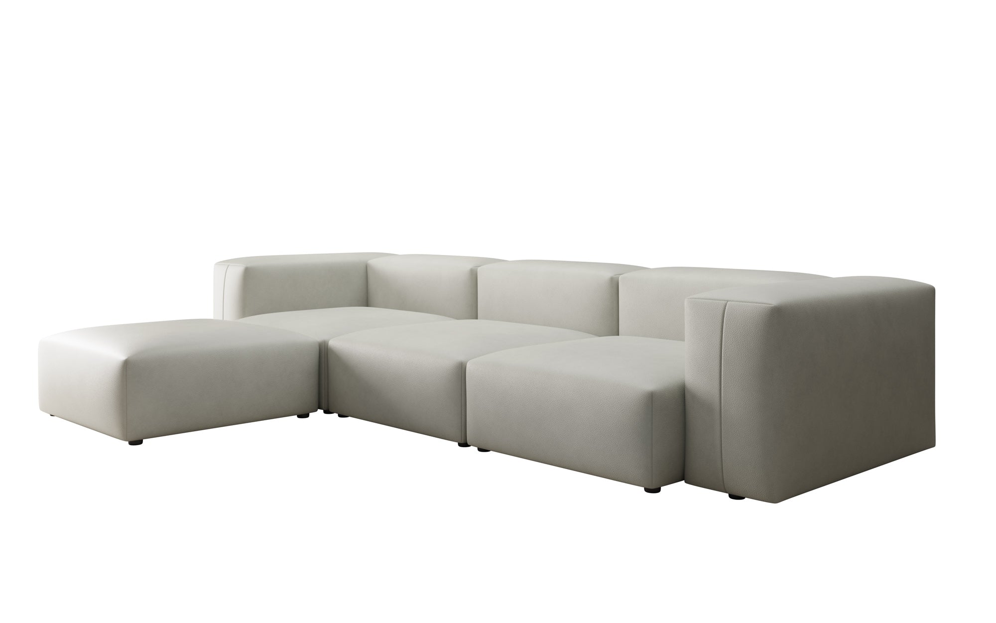 Designer L Sofa Snug in Genuine Leather