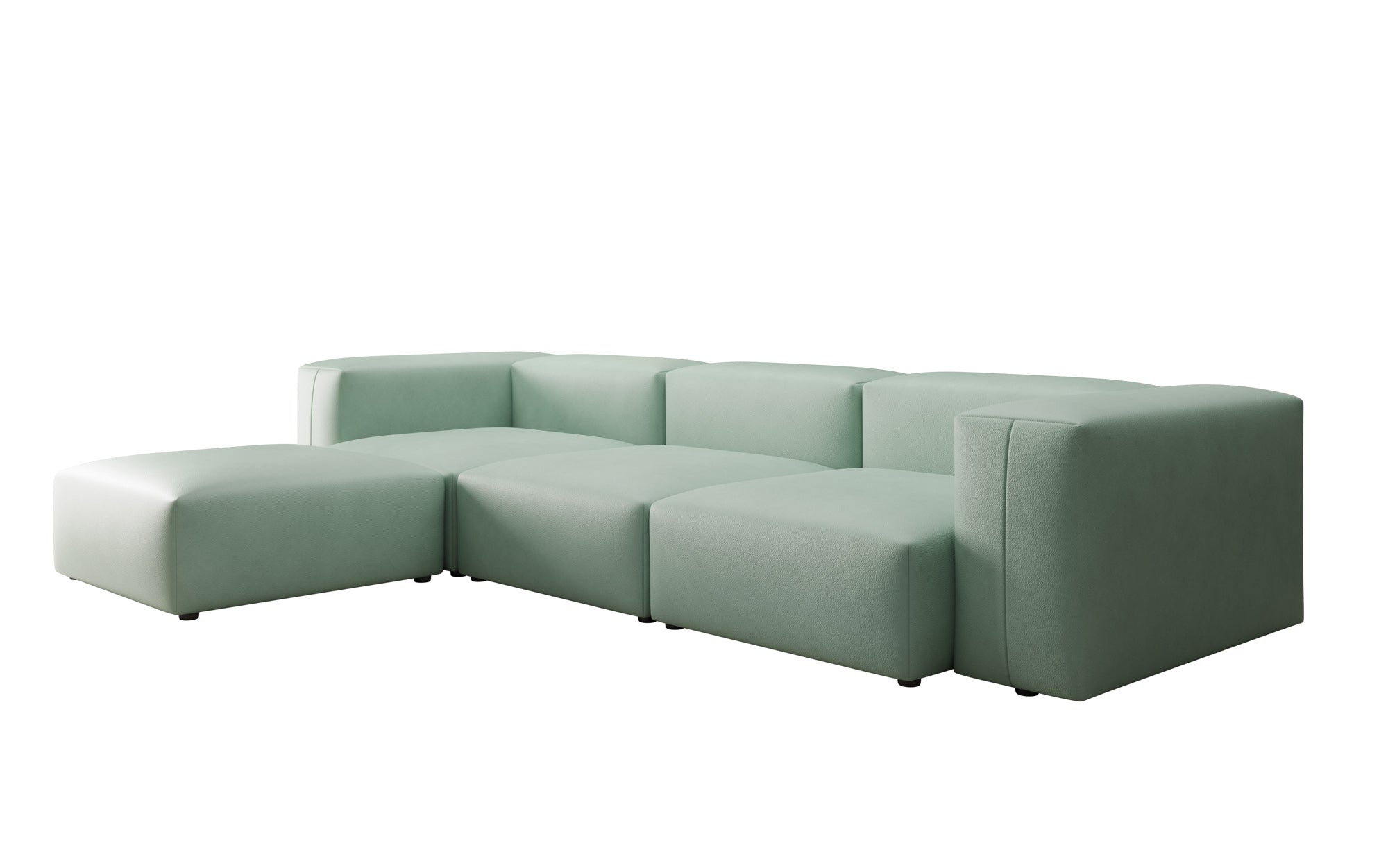 Designer L Sofa Snug in Genuine Leather