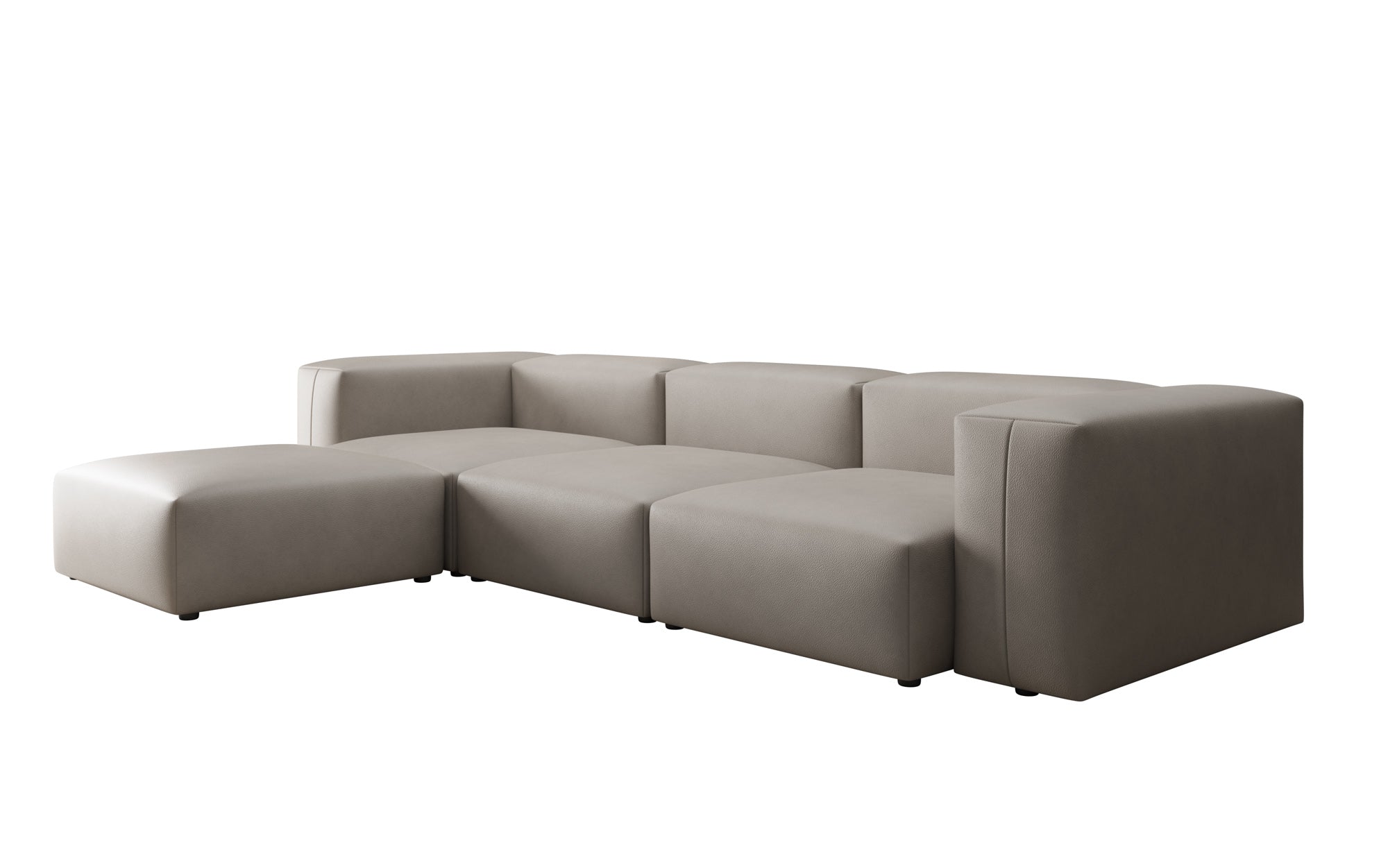 Designer L Sofa Snug in Genuine Leather