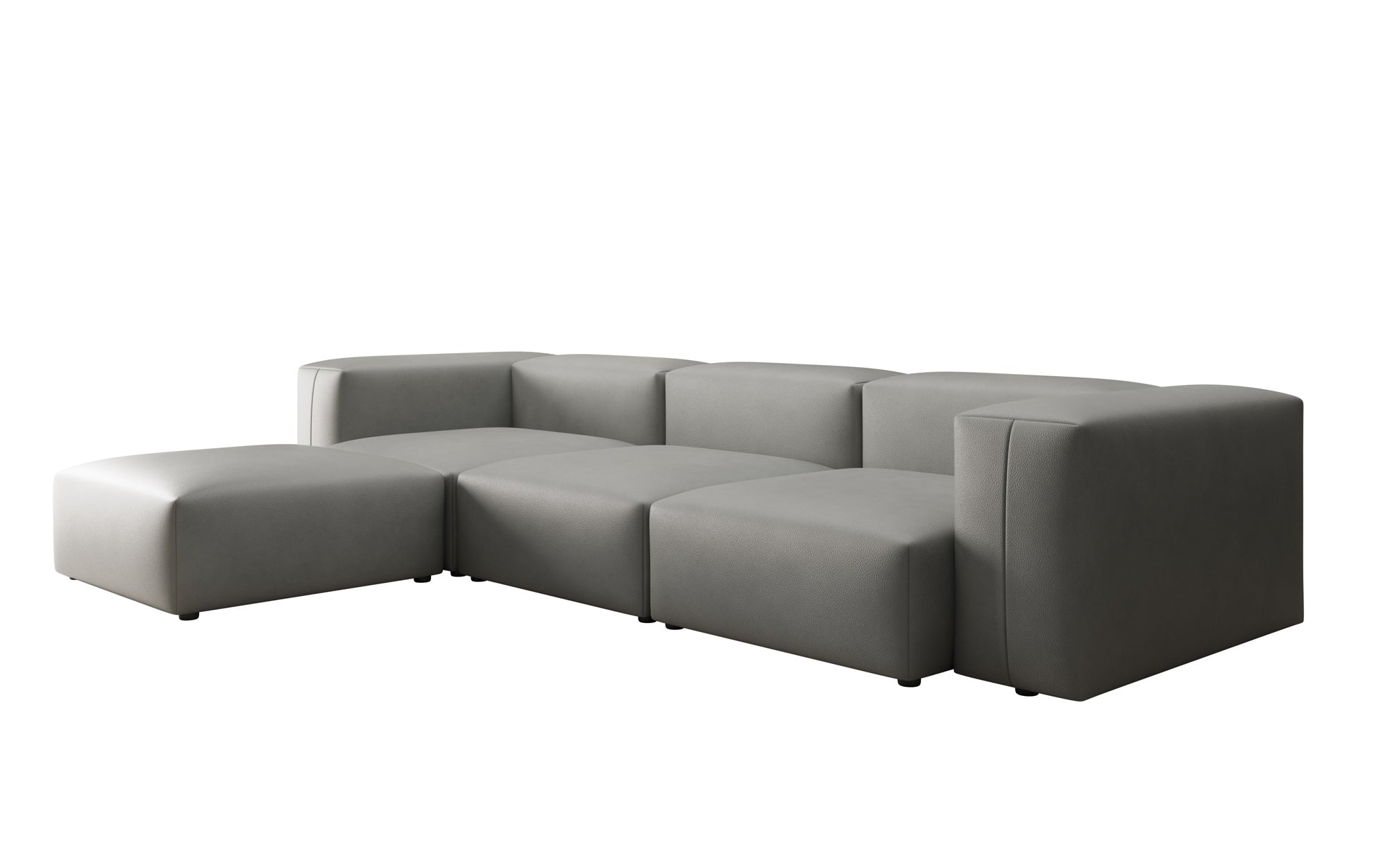 Designer L Sofa Snug in Genuine Leather