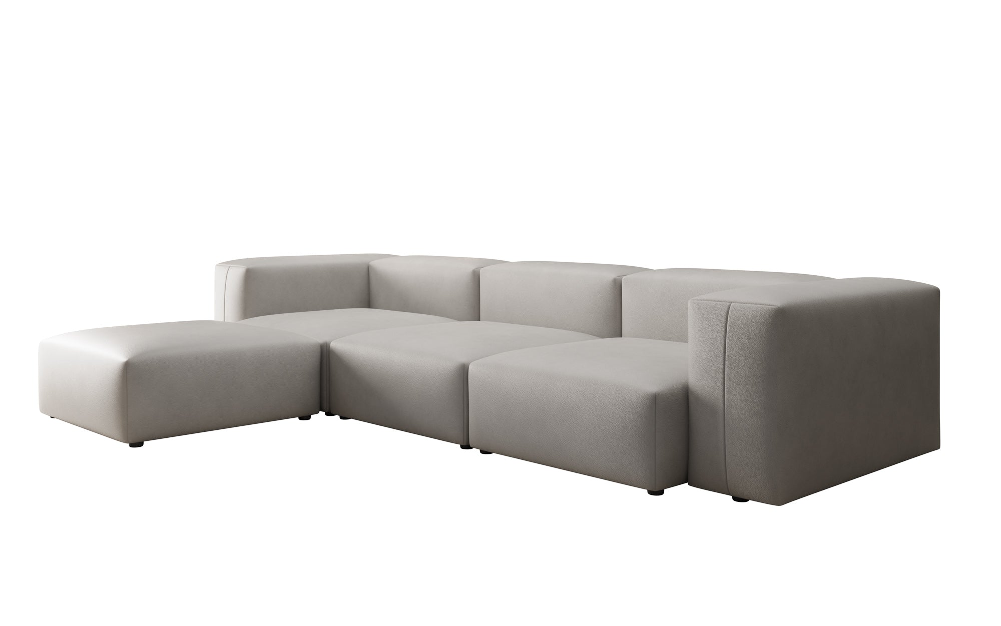 Designer L Sofa Snug in Genuine Leather
