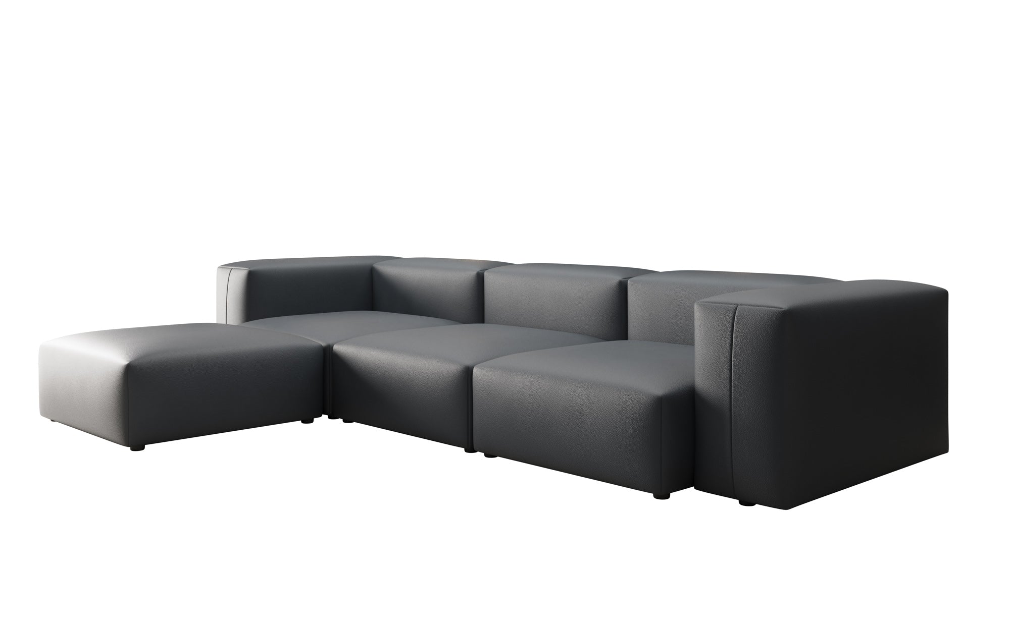 Designer L Sofa Snug in Genuine Leather