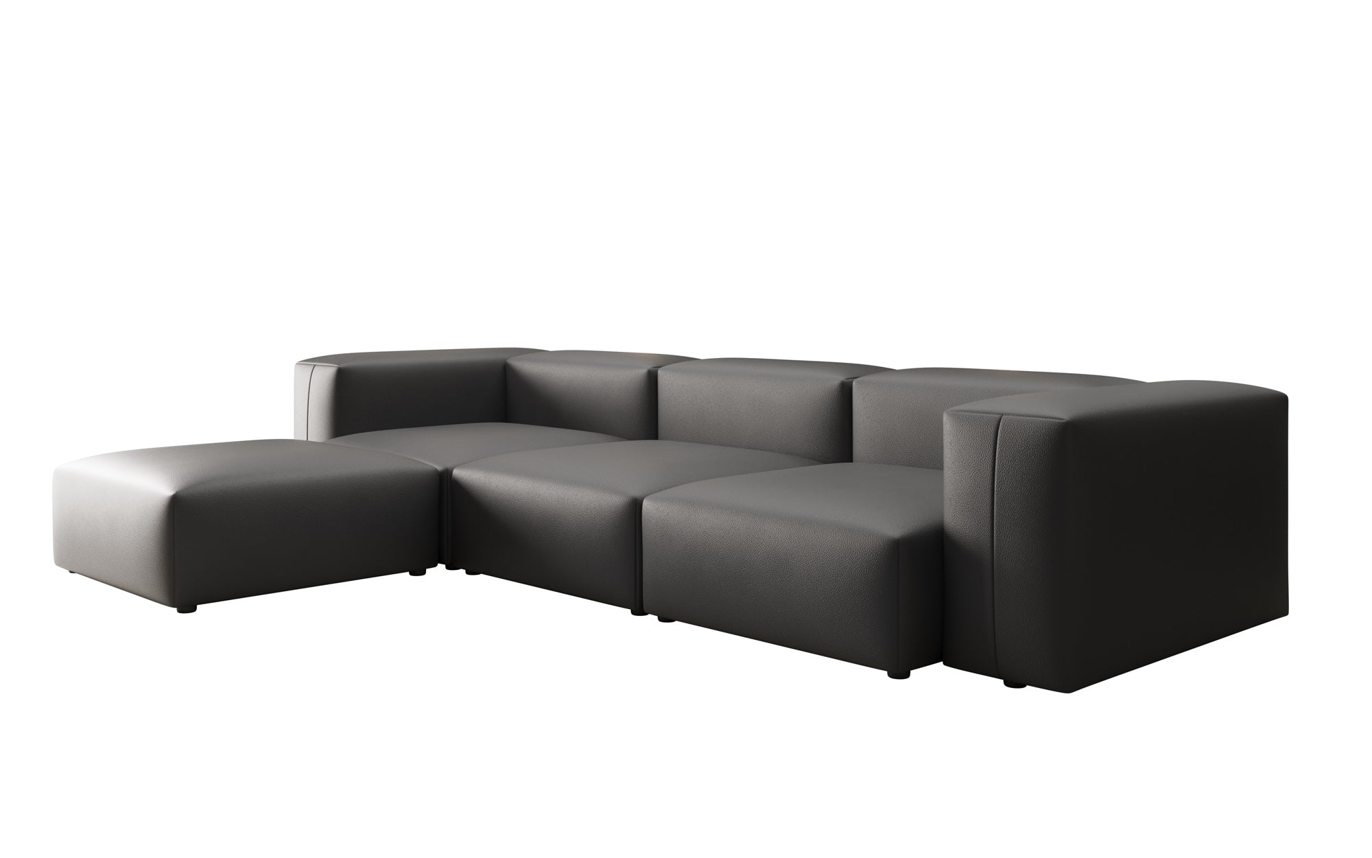 Designer L Sofa Snug in Genuine Leather