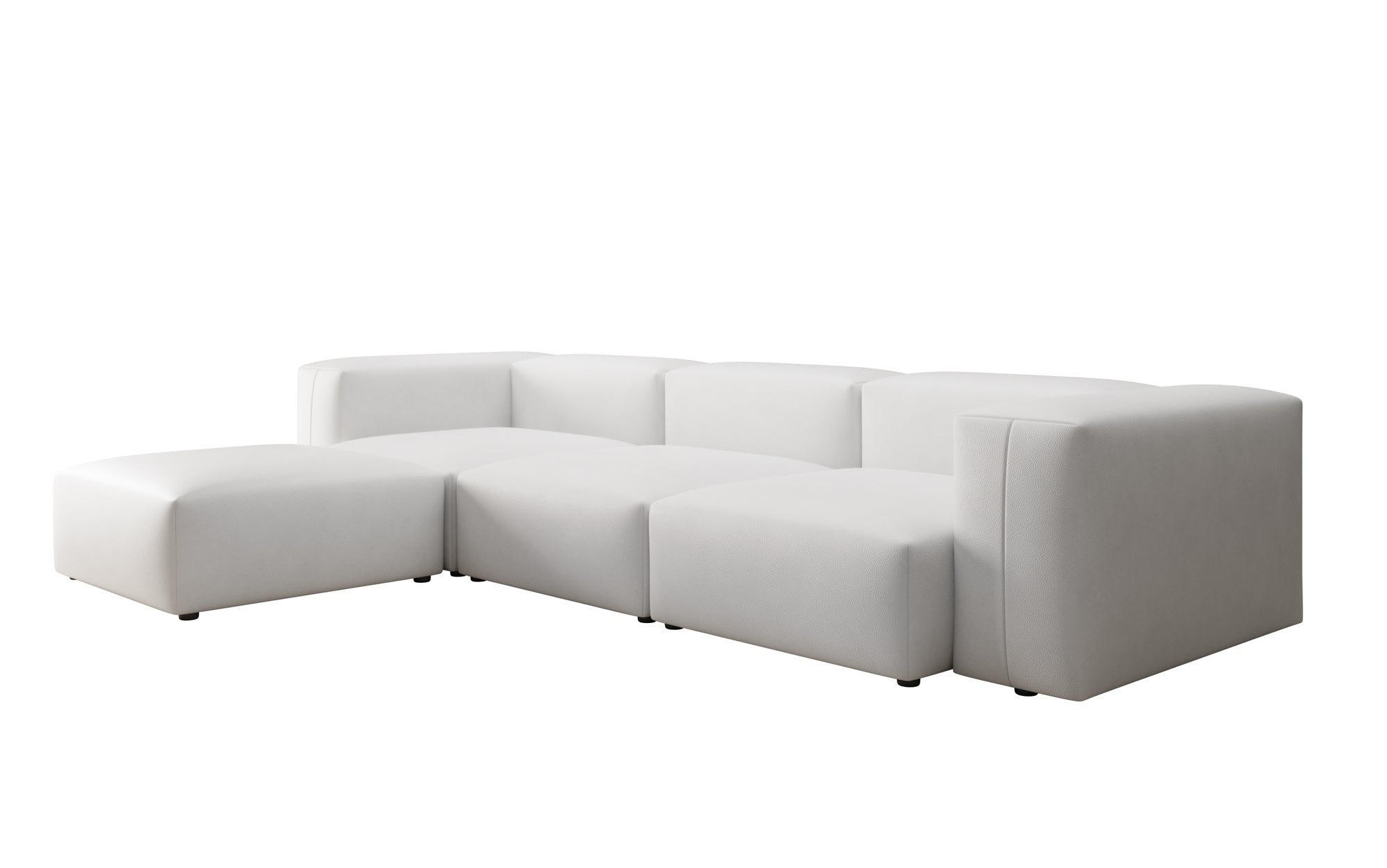 Designer L Sofa Snug in Genuine Leather