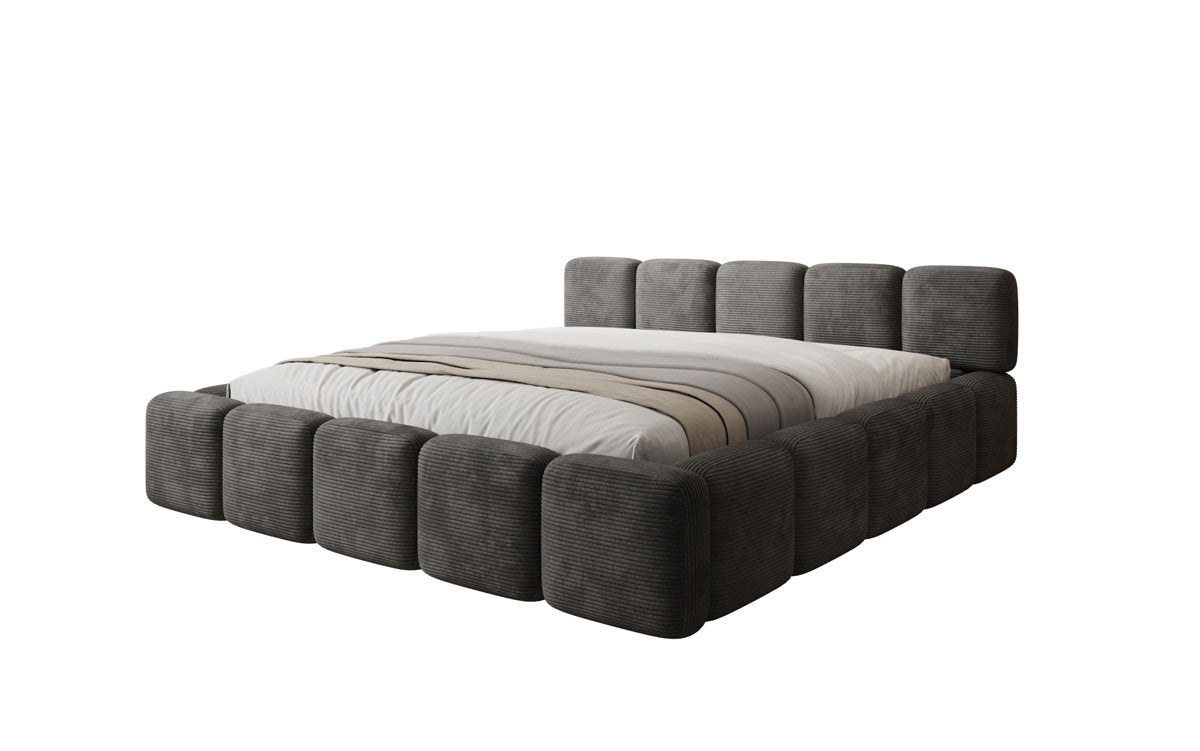 Designer upholstered bed Giulia Corduroy with storage space
