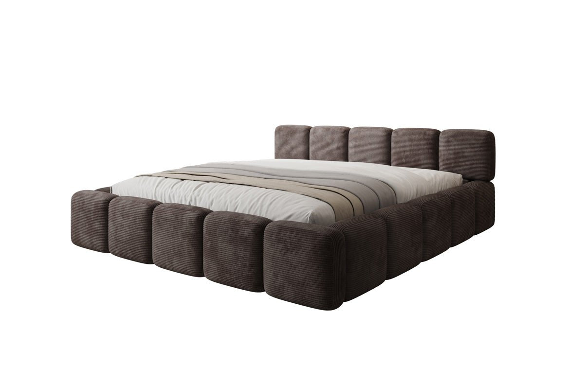 Designer upholstered bed Giulia Corduroy with storage space