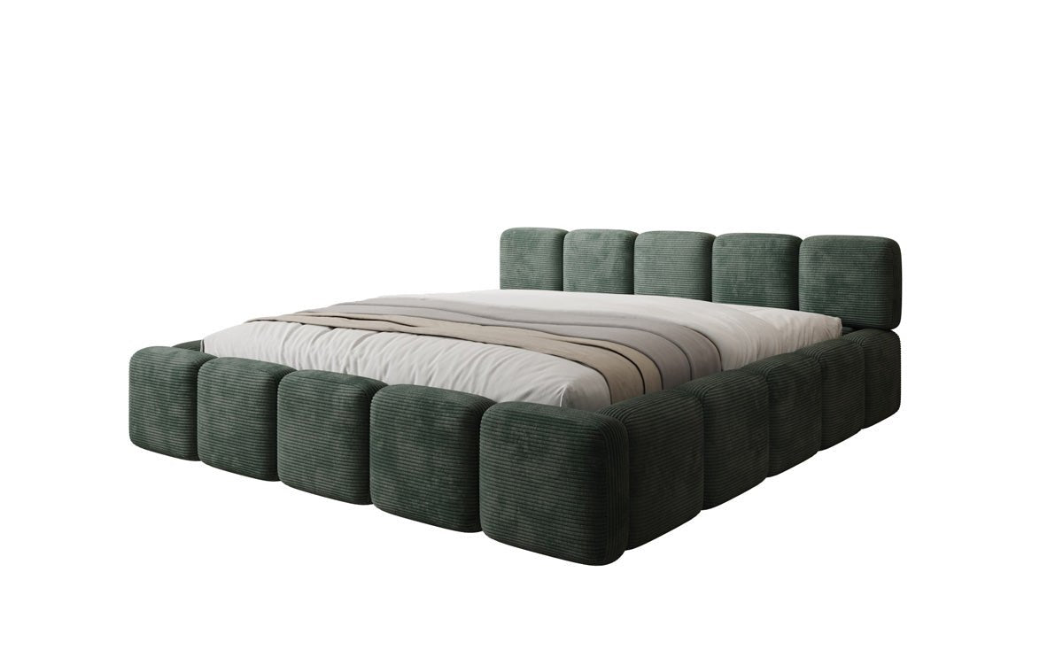 Designer upholstered bed Giulia Corduroy with storage space