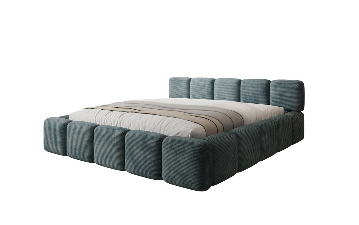 Designer upholstered bed Giulia Corduroy with storage space