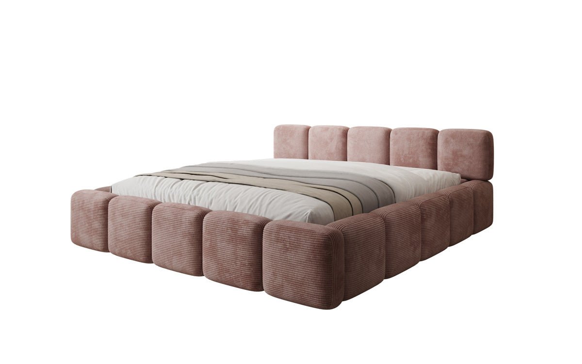 Designer upholstered bed Giulia Corduroy with storage space