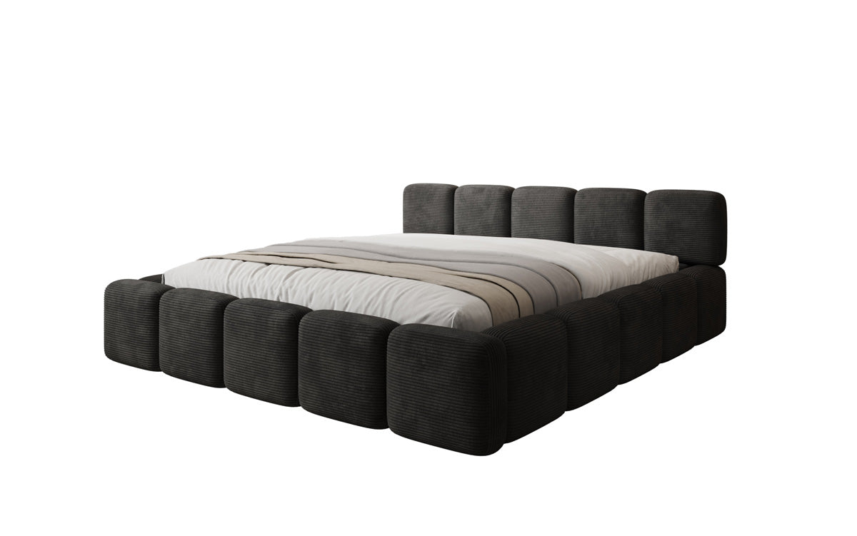 Designer upholstered bed Giulia Corduroy with storage space