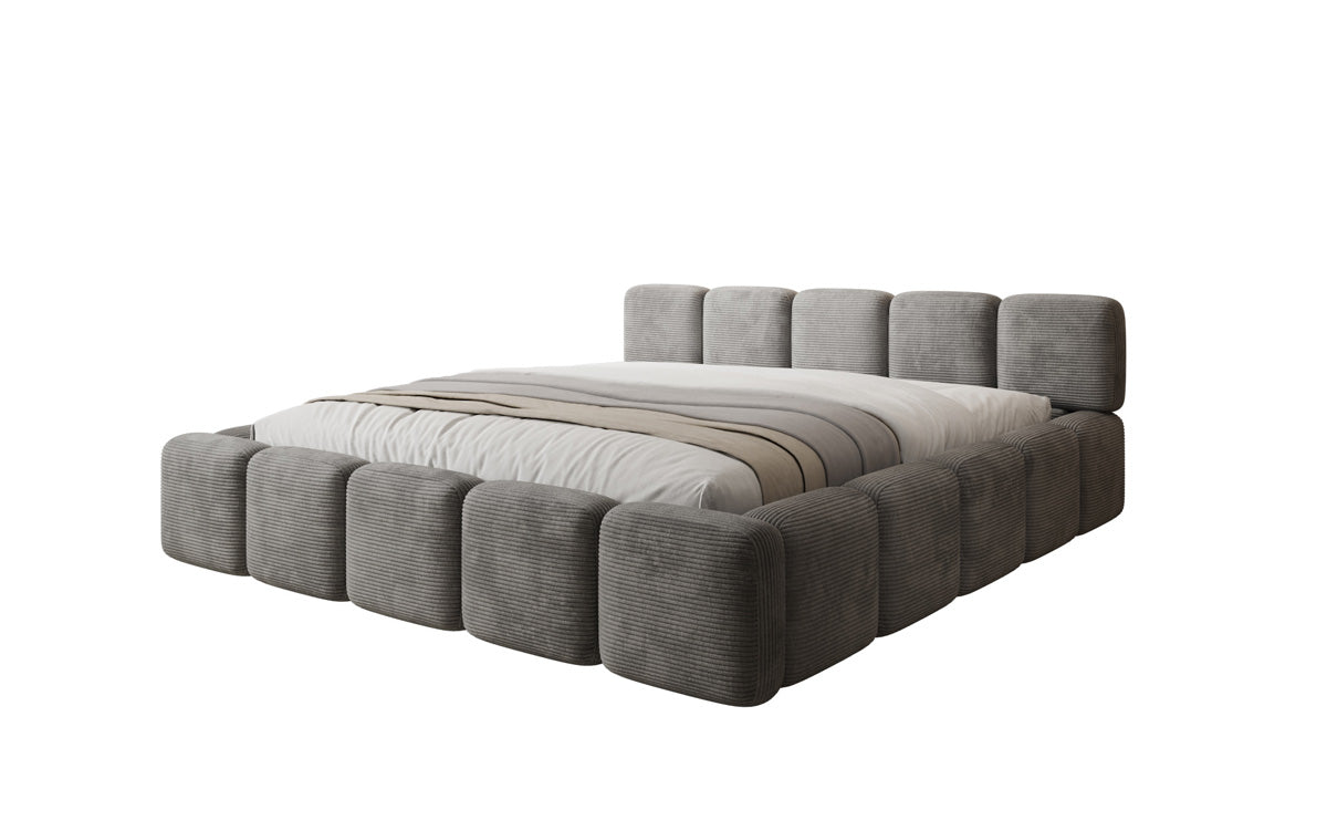 Designer upholstered bed Giulia Corduroy with storage space