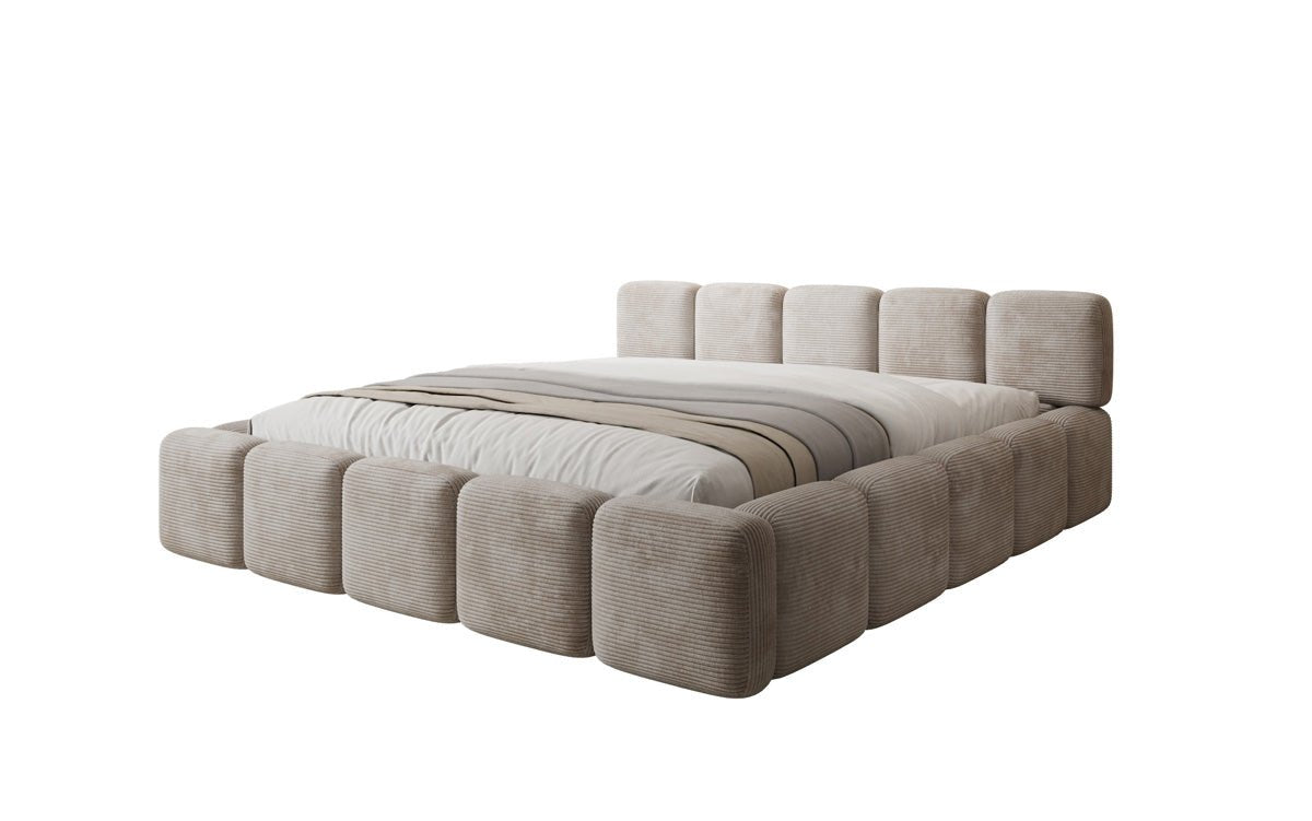 Designer upholstered bed Giulia Corduroy with storage space