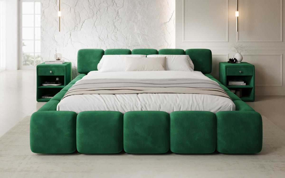 Designer upholstered bed Giulia velvet with storage