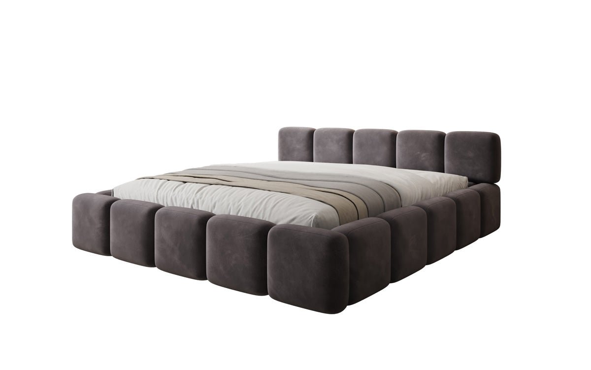 Designer upholstered bed Giulia velvet with storage