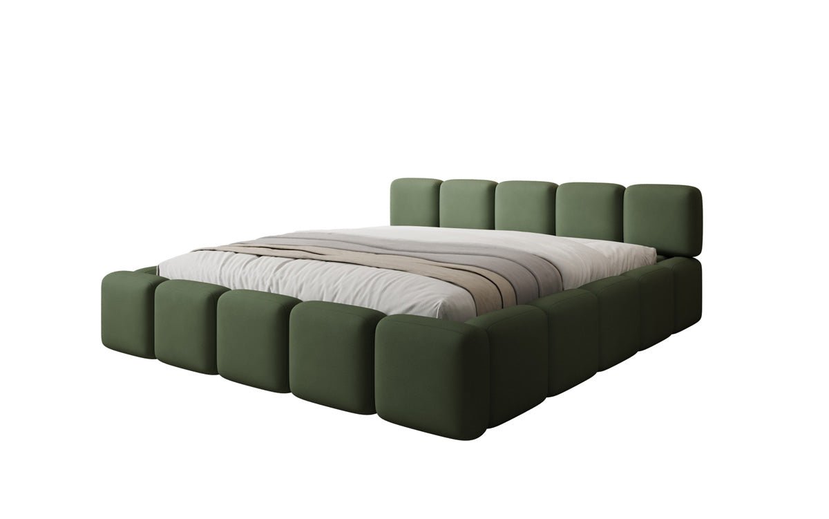 Designer Upholstered Bed Giulia in Fabric with Storage