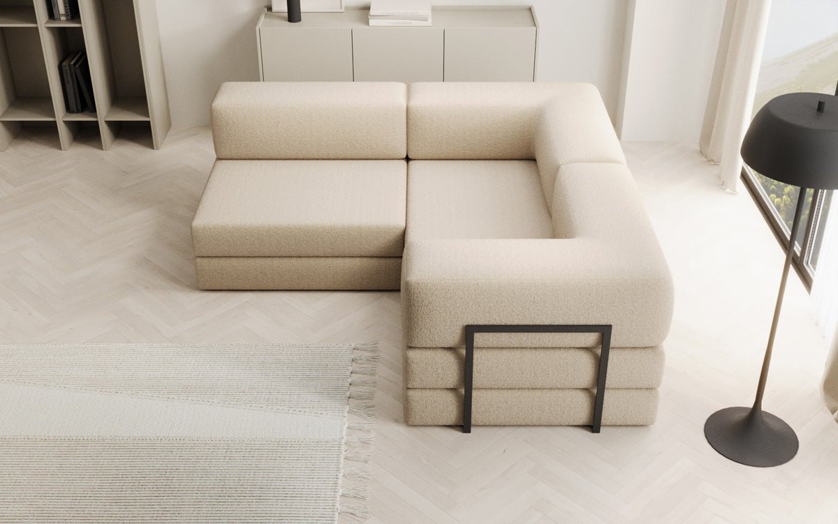Designer Sofa Lazy L Mini in Bouclé