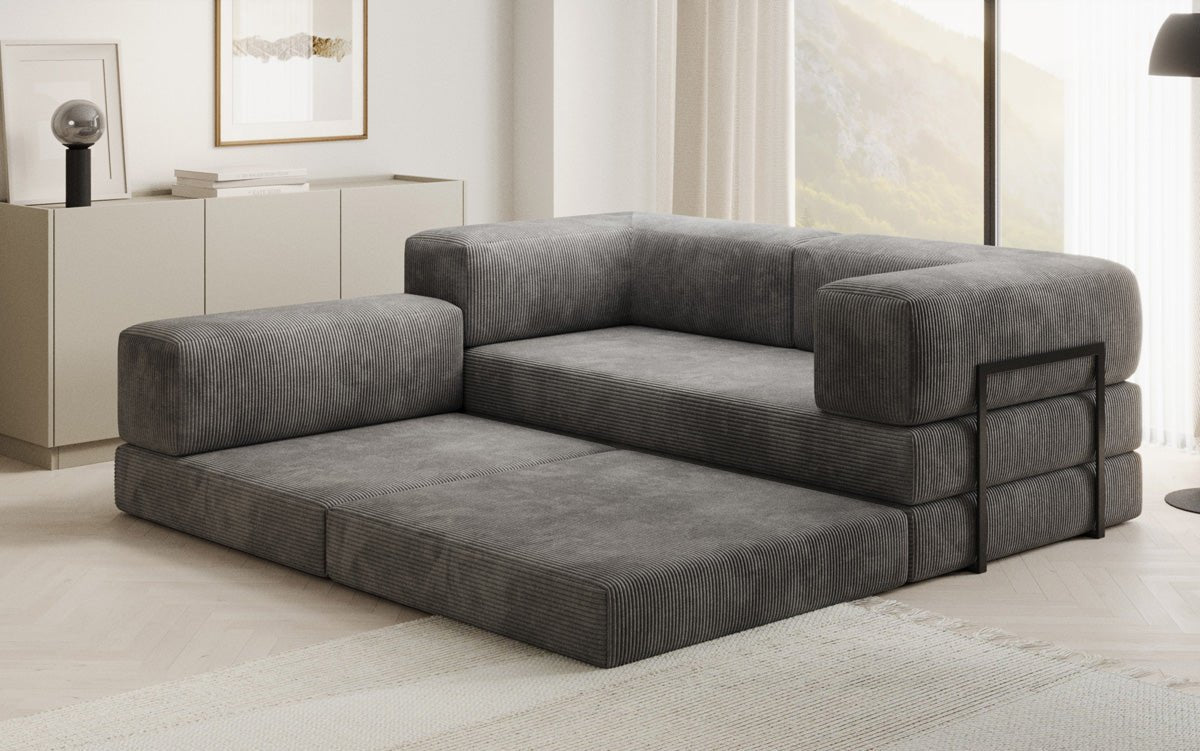 Designer Sofa Lazy L Mini in Corduroy
