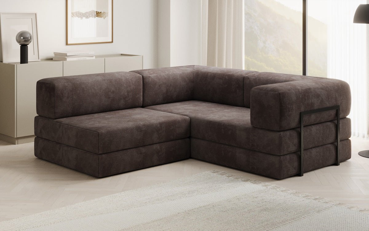 Designer Sofa Lazy L Mini in Corduroy