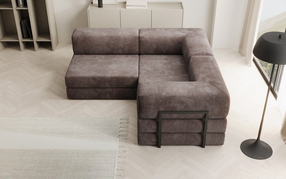 Designer Sofa Lazy L Mini in Corduroy