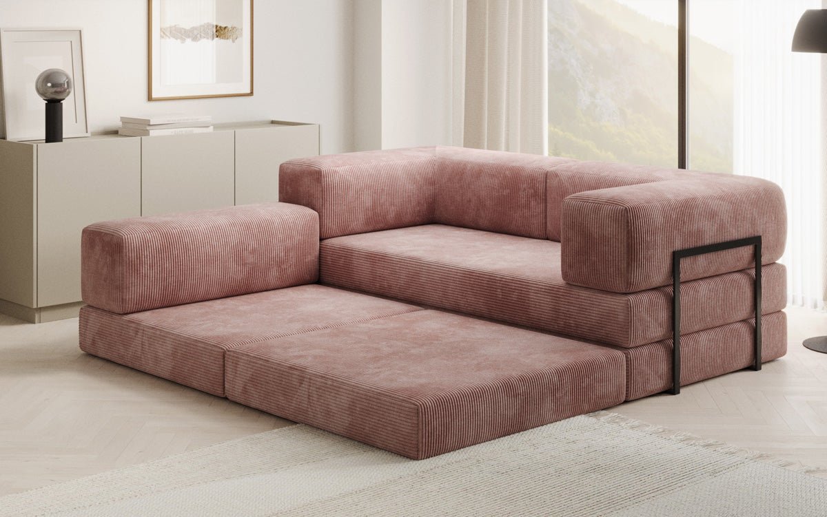 Designer Sofa Lazy L Mini in Corduroy