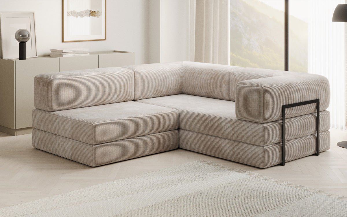 Designer Sofa Lazy L Mini in Corduroy