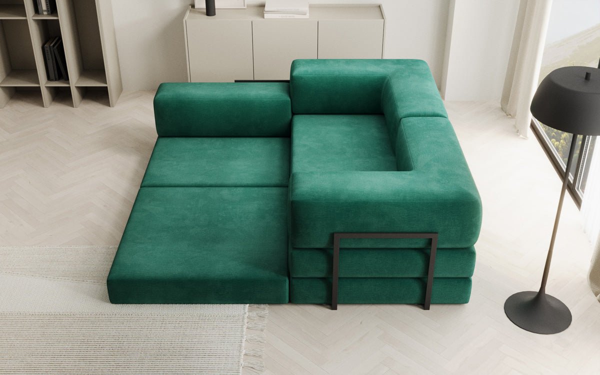 Designer Sofa Lazy L Mini in Samt