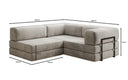 Designer Sofa Lazy L Mini in Samt