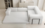 Designer Sofa Lazy L geschlossen in Bouclé