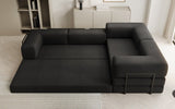 Designer Sofa Lazy L geschlossen in Bouclé