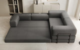 Designer Sofa Lazy L geschlossen in Bouclé