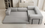Designer Sofa Lazy L geschlossen in Bouclé