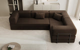 Designer Sofa Lazy L geschlossen in Bouclé