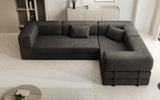 Designer Sofa Lazy L geschlossen in Samt