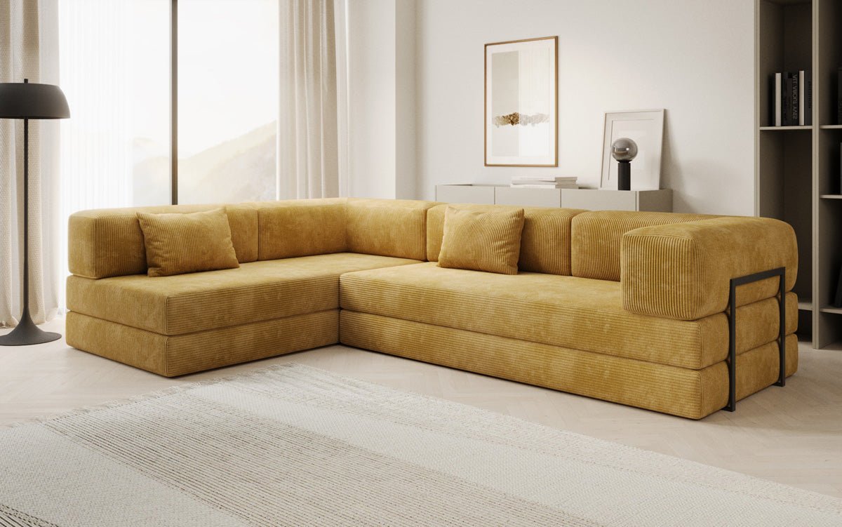 Designer Sofa Lazy L in Corduroy